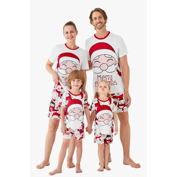 PatPat Other - Men's XL Family Matching Christmas‎ Pajamas Short Sleeve Santa Penguin Print